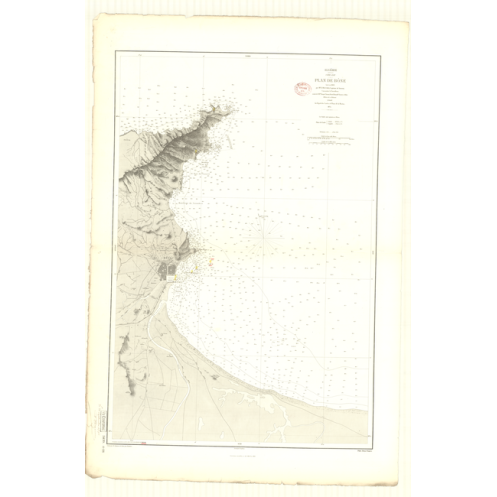 Reproduction carte marine ancienne Shom - 3439 - BONE, ANNABA - ALGERIE - MEDITERRANEE,AFRIQUE (Côte Nord) - (1875 - 19