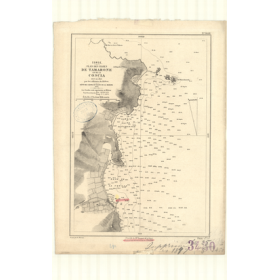 Reproduction carte marine ancienne Shom - 3450 - CORSE, TAMARONE (Baie), COSCIA (Baie), MACINAGGIO (Baie) - MEDITERRANEE