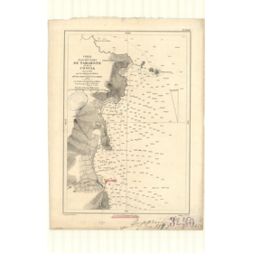 Reproduction carte marine ancienne - 3450 - CORSE, TAMARONE (Baie), COSCIA (Baie), MACINAGGIO (Baie) - MEDITERRANEE - (1875 - 18