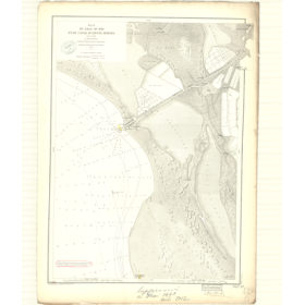 Reproduction carte marine ancienne Shom - 3452 - LION (Golfe), GRAU de ROI, AIGUES-MORTES (Canal) - FRANCE (Côte Sud) -