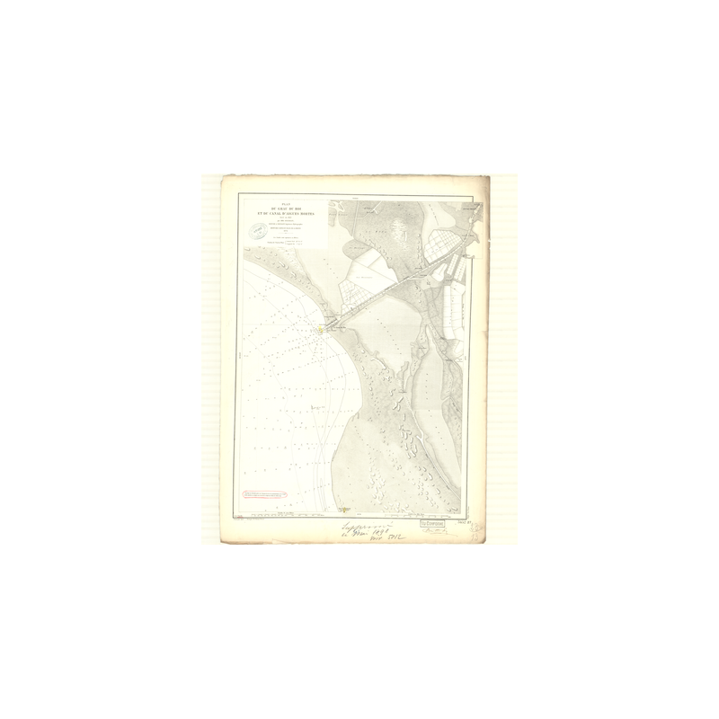 Reproduction carte marine ancienne - 3452 - LION (Golfe), GRAU DU ROI, AIGUES-MORTES (Canal) - FRANCE (Côte Sud) - MEDITERRANEE