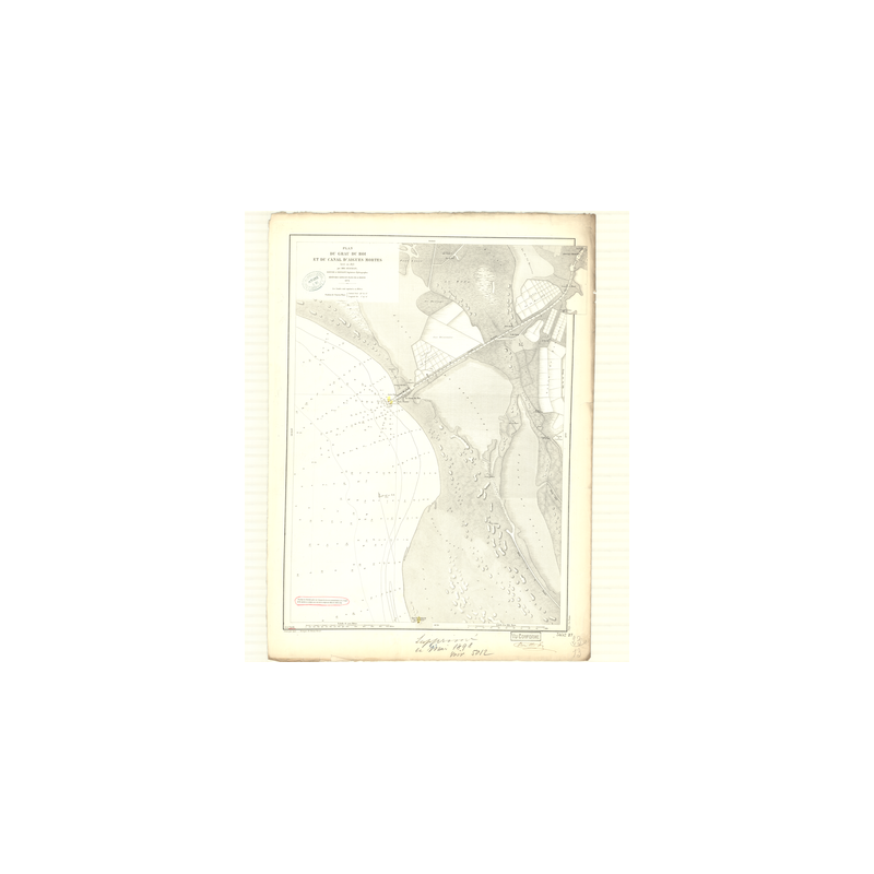 Carte marine ancienne - 3452 - LION (Golfe), GRAU DU ROI, AIGUES-MORTES (Canal) - FRANCE (Côte Sud) - MEDITERRANEE - (1874 - 189