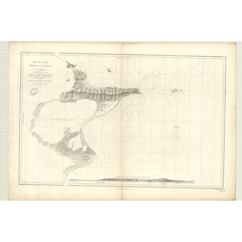 Reproduction of old nautical chart - 3487 - PORTO FARINA (Abords) - TUNISIE - MEDITERRANEE, AFRIQUE (Côte Nord) - (1876 - 1889)