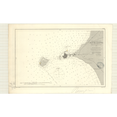 Reproduction carte marine ancienne - 3493 - GALLIPOLI (Port) - ITALIE (Côte Sud) - MEDITERRANEE, IONIENNE (Mer) - (1876 - 1981) Reproduction carte marine ancienne - 3493 - GALLIPOLI (Port) - ITALIE (Côte Sud) - MEDITERRANEE, IONIENNE (Mer) - (1876 - 1981)