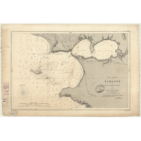 Reproduction carte marine ancienne Shom - 3528 - TARENTE (Port) - ITALIE (Côte Sud) - MEDITERRANEE,IONIENNE (Mer) - (18
