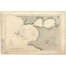 Reproduction carte marine ancienne - 3528 - TARENTE (Port) - ITALIE (Côte Sud) - MEDITERRANEE, IONIENNE (Mer) - (1877 - 1894)