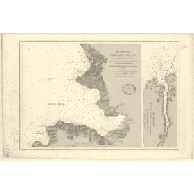 Reproduction carte marine ancienne Shom - 3534 - TRIESTE (Port), MUGGIA (Baie) - MEDITERRANEE,ADRIATIQUE (Mer) - (1877 -