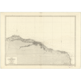 Reproduction carte marine ancienne Shom - 3588 - TRIPOLI, MISURATA (Cap) - LIBYE - MEDITERRANEE,AFRIQUE (Côte Nord) - (