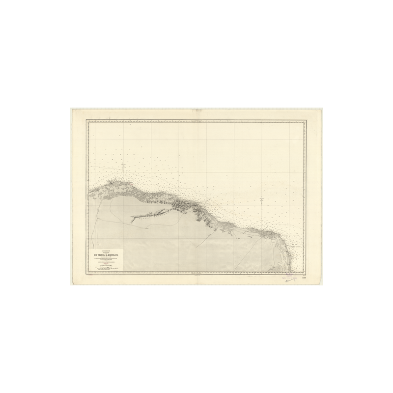 Reproduction carte marine ancienne - 3588 - TRIPOLI, MISURATA (Cap) - LIBYE - MEDITERRANEE, AFRIQUE (Côte Nord) - (1877 - 1997)