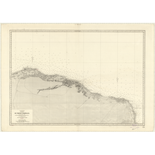 Carte marine ancienne - 3588 - TRIPOLI, MISURATA (Cap) - LIBYE - MEDITERRANEE, AFRIQUE (Côte Nord) - (1877 - 1997)