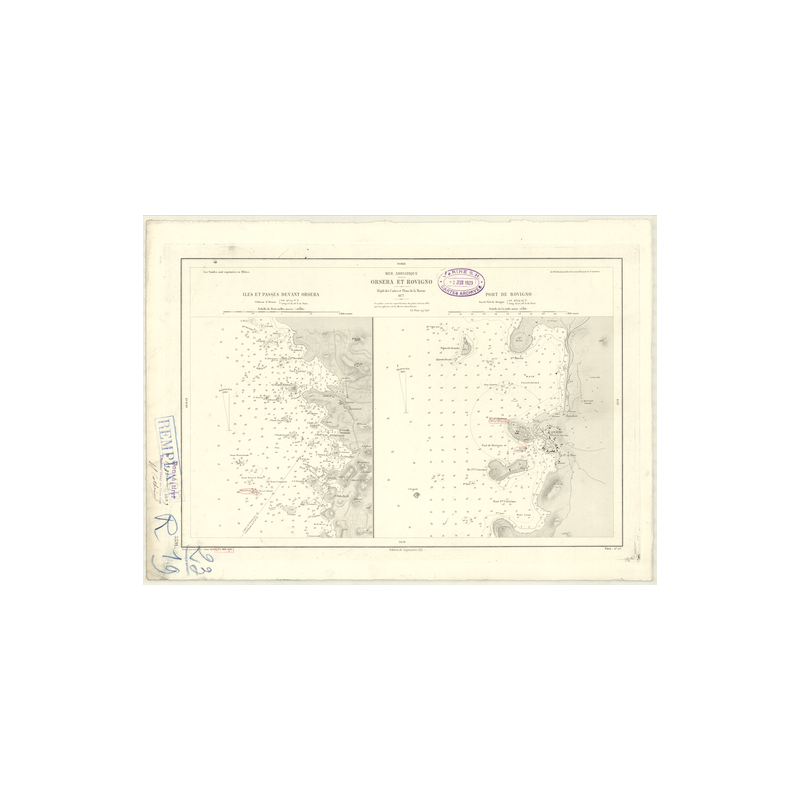 Carte marine ancienne - 3591 - ORSERA (Abords) - YOUGOSLAVIE - MEDITERRANEE, ADRIATIQUE (Mer) - (1877 - 1980)