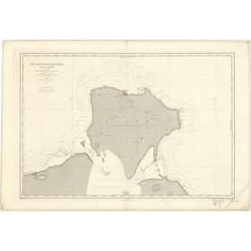 Carte marine ancienne - 3601 - GABES (Golfe), DJERBA (île) - TUNISIE - MEDITERRANEE, AFRIQUE (Côte Nord) - (1878 - 1889)