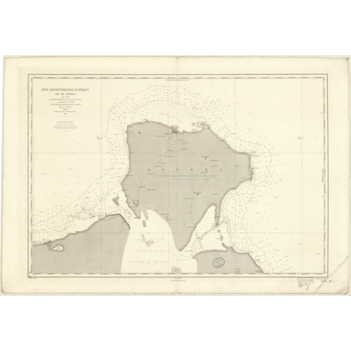 Reproduction carte marine ancienne - 3601 - GABES (Golfe), DJERBA (île) - TUNISIE - MEDITERRANEE, AFRIQUE (Côte Nord) - (1878 - Reproduction carte marine ancienne - 3601 - GABES (Golfe), DJERBA (île) - TUNISIE - MEDITERRANEE, AFRIQUE (Côte Nord) - (1878 -