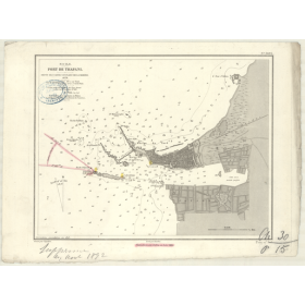 Reproduction carte marine ancienne - 3605 - SICILE (Côte Ouest), TRAPANI (Port) - MEDITERRANEE, TYRRHENIENNE (Mer) - (1878 - 189