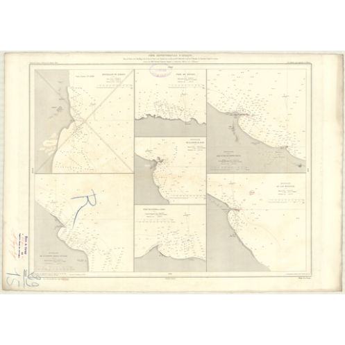 Carte marine ancienne - 3610 - ZARZIS (Mouillage) - TUNISIE - MEDITERRANEE, AFRIQUE (Côte Nord) - (1878 - 1980)