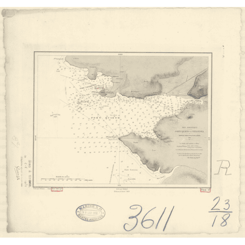 Reproduction carte marine ancienne Shom - 3611 - QUIETO (Port), CITTANUOVA (Port) - YOUGOSLAVIE - MEDITERRANEE,ADRIATIQU