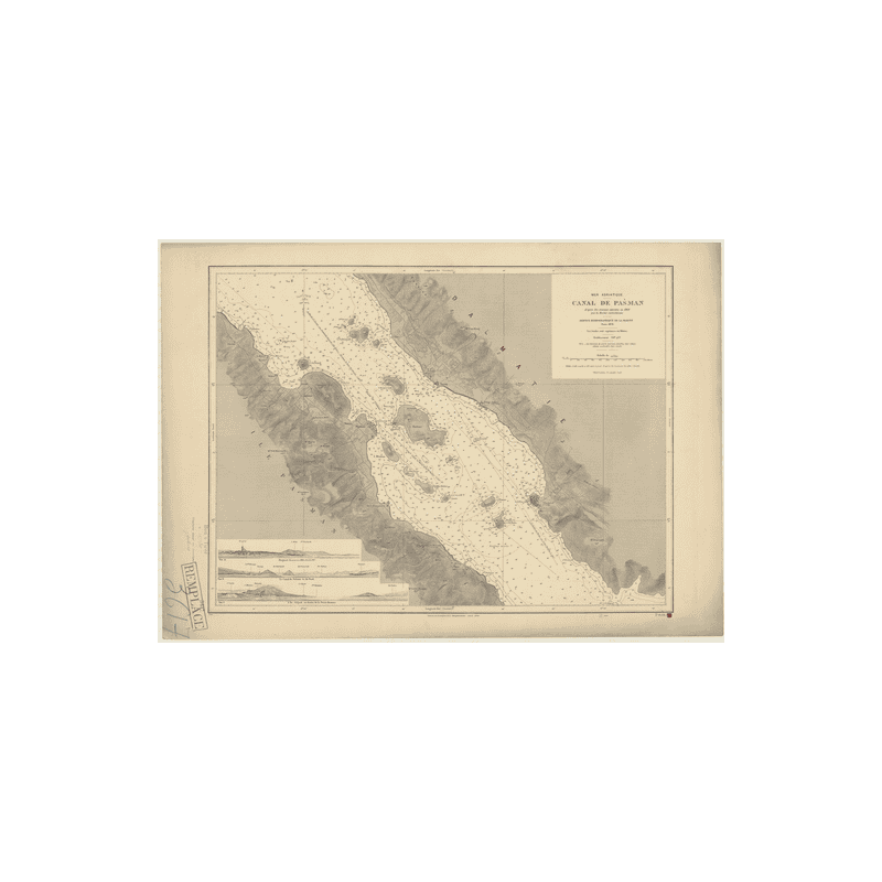 Reproduction carte marine ancienne - 3617 - PASMAN (Détroit) - YOUGOSLAVIE - MEDITERRANEE, ADRIATIQUE (Mer) - (1878 - 2010)