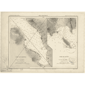 Reproduction carte marine ancienne Shom - 3618 - GRAVOSA (Port), GRUZ (Port) - YOUGOSLAVIE - MEDITERRANEE,ADRIATIQUE (Me