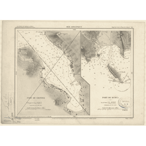 Reproduction carte marine ancienne - 3618 - GRAVOSA (Port), GRUZ (Port) - YOUGOSLAVIE - MEDITERRANEE, ADRIATIQUE (Mer) - (1878 - Reproduction carte marine ancienne - 3618 - GRAVOSA (Port), GRUZ (Port) - YOUGOSLAVIE - MEDITERRANEE, ADRIATIQUE (Mer) - (1878 -
