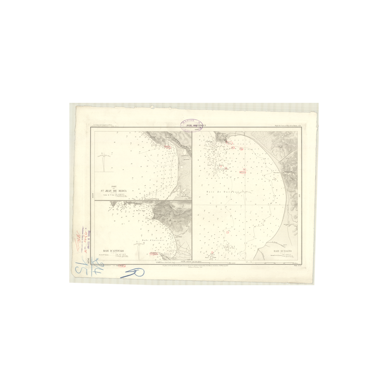 Reproduction carte marine ancienne - 3620 - SAN GIOVANNI MEDUA (Port) - YOUGOSLAVIE - MEDITERRANEE, ADRIATIQUE (Mer) - (1878 - 1