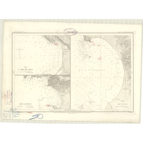 Reproduction carte marine ancienne Shom - 3620 - SAN GIOVANNI MEDUA (Port) - YOUGOSLAVIE - MEDITERRANEE,ADRIATIQUE (Mer)