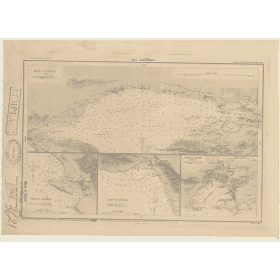 Reproduction carte marine ancienne Shom - 3621 - d'I CASTELLI (Canal) - YOUGOSLAVIE - MEDITERRANEE,ADRIATIQUE (Mer) - (1