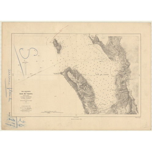Reproduction carte marine ancienne - 3632 - VALONA (Baie) - YOUGOSLAVIE - MEDITERRANEE, ADRIATIQUE (Mer) - (1878 - ?) Reproduction carte marine ancienne - 3632 - VALONA (Baie) - YOUGOSLAVIE - MEDITERRANEE, ADRIATIQUE (Mer) - (1878 - ?)