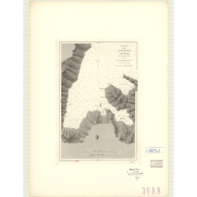 Reproduction carte marine ancienne - 3688 - ITHAQUE (île), MOLO (Golfe), VATHI (Port) - MEDITERRANEE, IONIENNE (Mer) - (1879 - ?