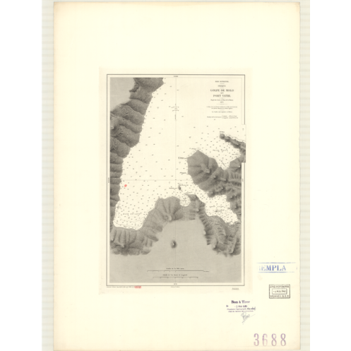 Reproduction carte marine ancienne - 3688 - ITHAQUE (île), MOLO (Golfe), VATHI (Port) - MEDITERRANEE, IONIENNE (Mer) - (1879 - ? Reproduction carte marine ancienne - 3688 - ITHAQUE (île), MOLO (Golfe), VATHI (Port) - MEDITERRANEE, IONIENNE (Mer) - (1879 - ?