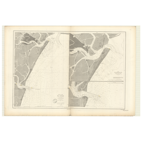 Reproduction carte marine ancienne Shom - 3695 - VENISE (Abords) - ITALIE (Côte Est) - MEDITERRANEE,ADRIATIQUE (Mer) -