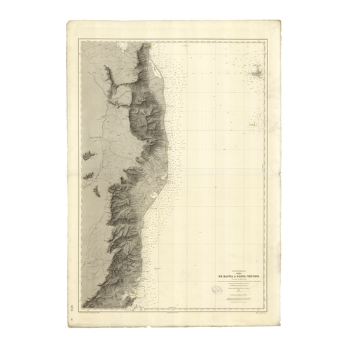 Reproduction carte marine ancienne Shom - 4936 - CORSE (Côte Est), BASTIA, pORTO, VECCHIO - FRANCE (Côte Sud) - MEDITE