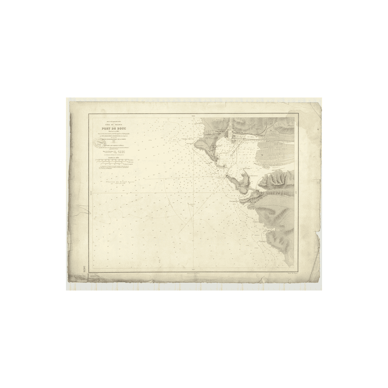 Reproduction of old nautical chart - 5026 - PORT-DE-BOUC (Port) - FRANCE (Côte Sud) - MEDITERRANEE - (1898 - ?)