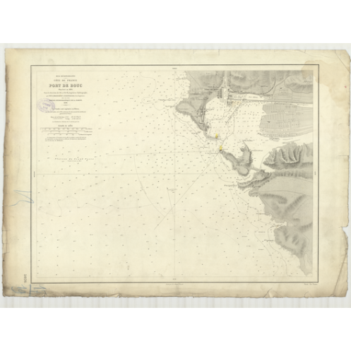 Reproduction carte marine ancienne Shom - 5026 - pORT-DE-BOUC (Port) - FRANCE (Côte Sud) - MEDITERRANEE - (1898 - ?)