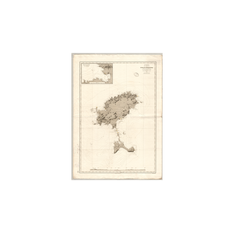 Reproduction carte marine ancienne - 5217 - BALEARES (îles), IVICE (île), FORMENTERA (île) - MEDITERRANEE - (1903 - ?)
