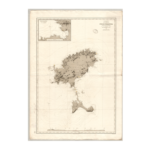 Reproduction carte marine ancienne - 5217 - BALEARES (îles), IVICE (île), FORMENTERA (île) - MEDITERRANEE - (1903 - ?)