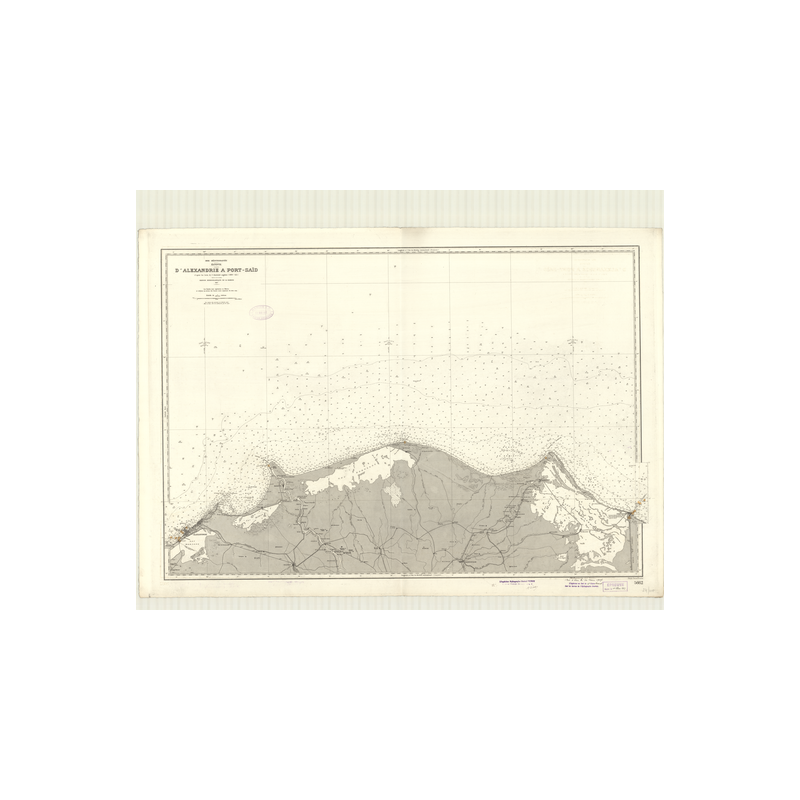 Reproduction carte marine ancienne - 5662 - ALEXANDRIE, PORT, SAID - EGYPTE (Côte Nord) - MEDITERRANEE, AFRIQUE (Côte Nord) - (1