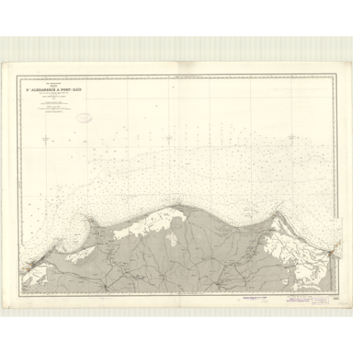 Reproduction carte marine ancienne - 5662 - ALEXANDRIE, PORT, SAID - EGYPTE (Côte Nord) - MEDITERRANEE, AFRIQUE (Côte Nord) - (1 Reproduction carte marine ancienne - 5662 - ALEXANDRIE, PORT, SAID - EGYPTE (Côte Nord) - MEDITERRANEE, AFRIQUE (Côte Nord) - (1