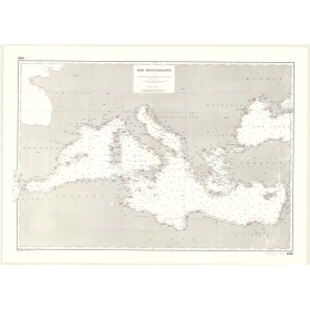 Reproduction carte marine ancienne Shom - 5705 - MEDITERRANEE - (1930 - ?)