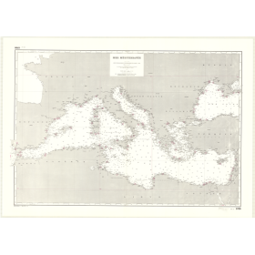 Reproduction carte marine ancienne - 5705 - MEDITERRANEE - (1930 - ?)