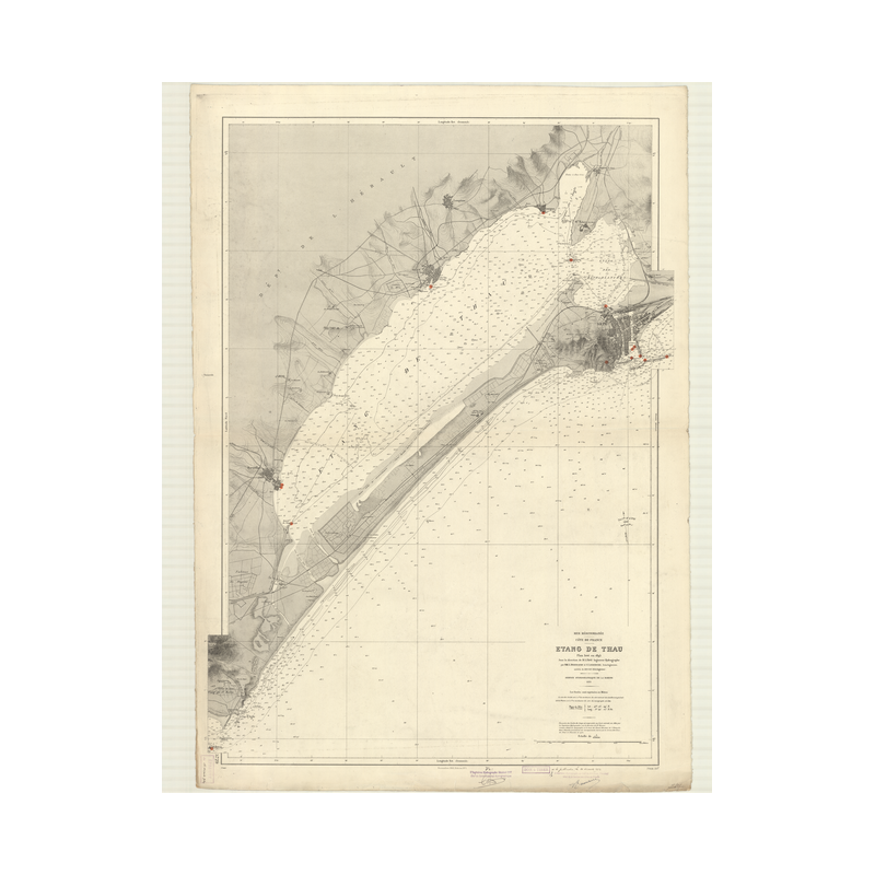 Reproduction carte marine ancienne - 5729 - LION (Golfe), THAU (Etang) - FRANCE (Côte Sud) - MEDITERRANEE - (1932 - 1987)