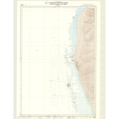 Reproduction carte marine ancienne - 6712 - ROUAD (île), TARTOUS (Port), EL HASSAN (Cap), EL ABBAS (Cap) - SYRIE - MEDITERRANEE Reproduction carte marine ancienne - 6712 - ROUAD (île), TARTOUS (Port), EL HASSAN (Cap), EL ABBAS (Cap) - SYRIE - MEDITERRANEE