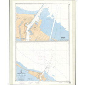 Reproduction carte marine ancienne Shom - 7012 - pORT-SAID (Abords), BUR-SAID (Abords) - EGYPTE (Côte Nord) - MEDITERRA