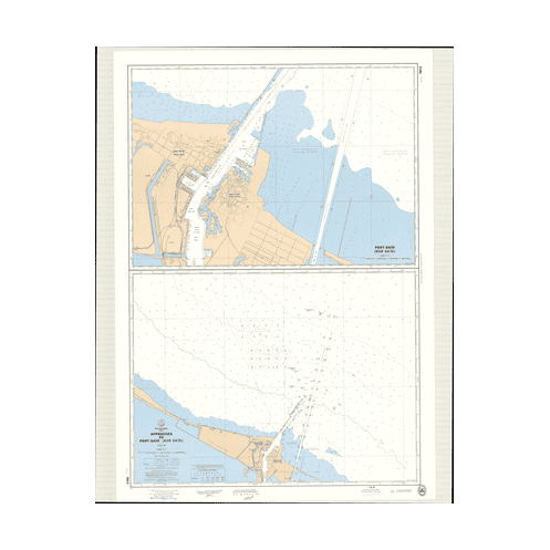Reproduction carte marine ancienne - 7012 - PORT-SAID (Abords), BUR-SAID (Abords) - EGYPTE (Côte Nord) - MEDITERRANEE, AFRIQUE ( Reproduction carte marine ancienne - 7012 - PORT-SAID (Abords), BUR-SAID (Abords) - EGYPTE (Côte Nord) - MEDITERRANEE, AFRIQUE (