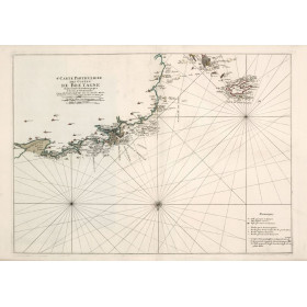 Carte marine ancienne de l'Anse de Goulven à Ouessant en 1693