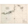 Reproduction carte marine ancienne de l'Anse de Goulven à Ouessant en 1693