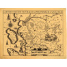 Reproduction carte marine ancienne de pays d'Aunis et de la Rochelle en 1621