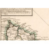 Reproduction of old nautical chart of Belle Île in 1761