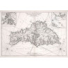 Reproduction carte marine ancienne de Belle île en Mer en 1761