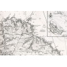 Reproduction of old nautical chart of Belle Île-en-Mer in 1761