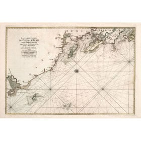 Carte marine ancienne de l'Aunis et la Rochelle en 1693